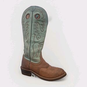 Ariat Heritage Buckaroo Women's Western Boots Size 7.5B Turquoise Blue 14101